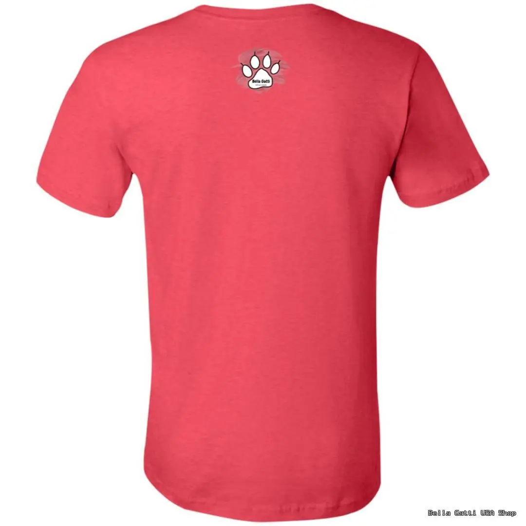 A plain red short-sleeve t-shirt is shown from the back. Near the top center, there is a small white paw print graphic with the word “barkley” written inside it. The rest of the shirt is solid red with no other designs.