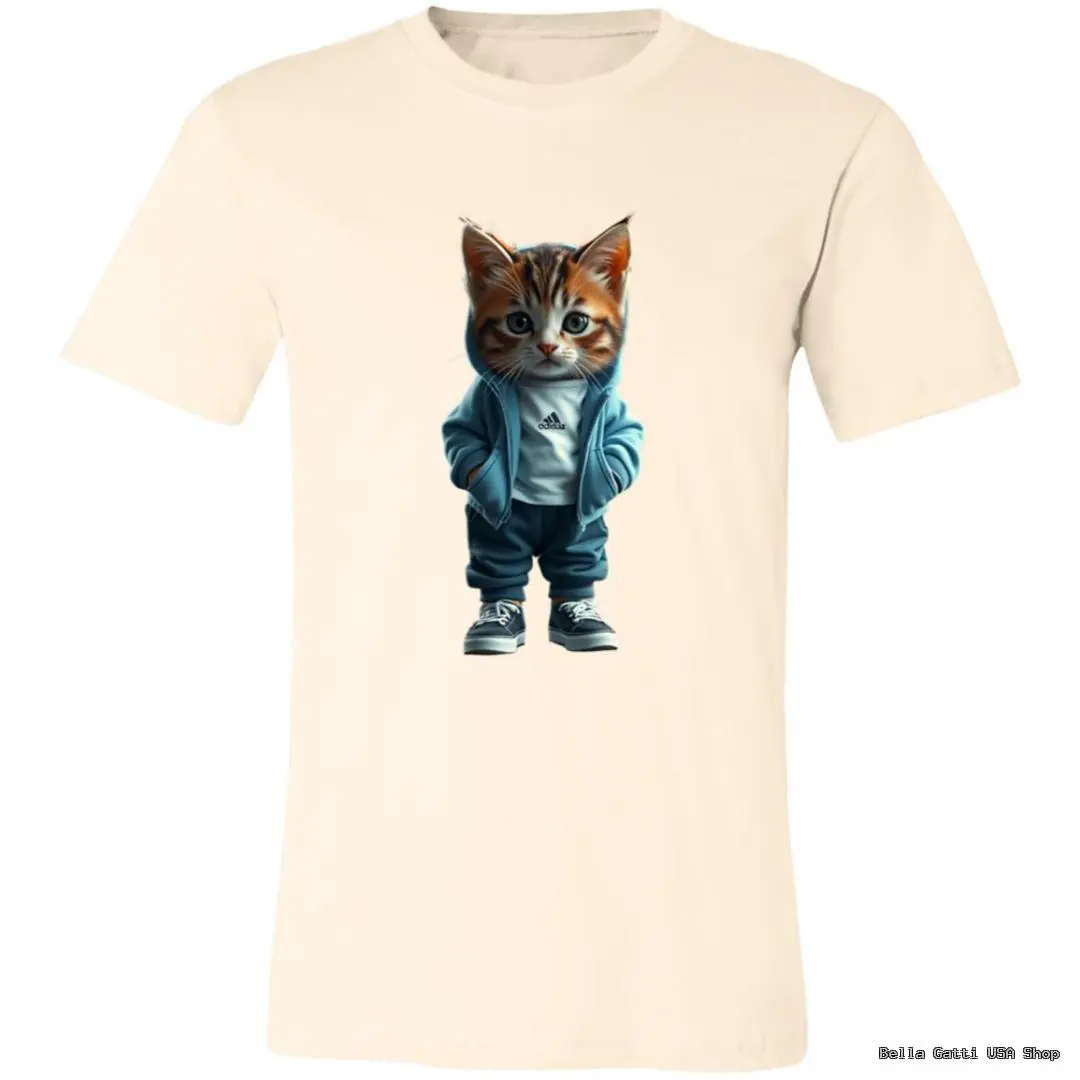 Bella Gatti US Shop t-shirt with cute cat in hoodie design