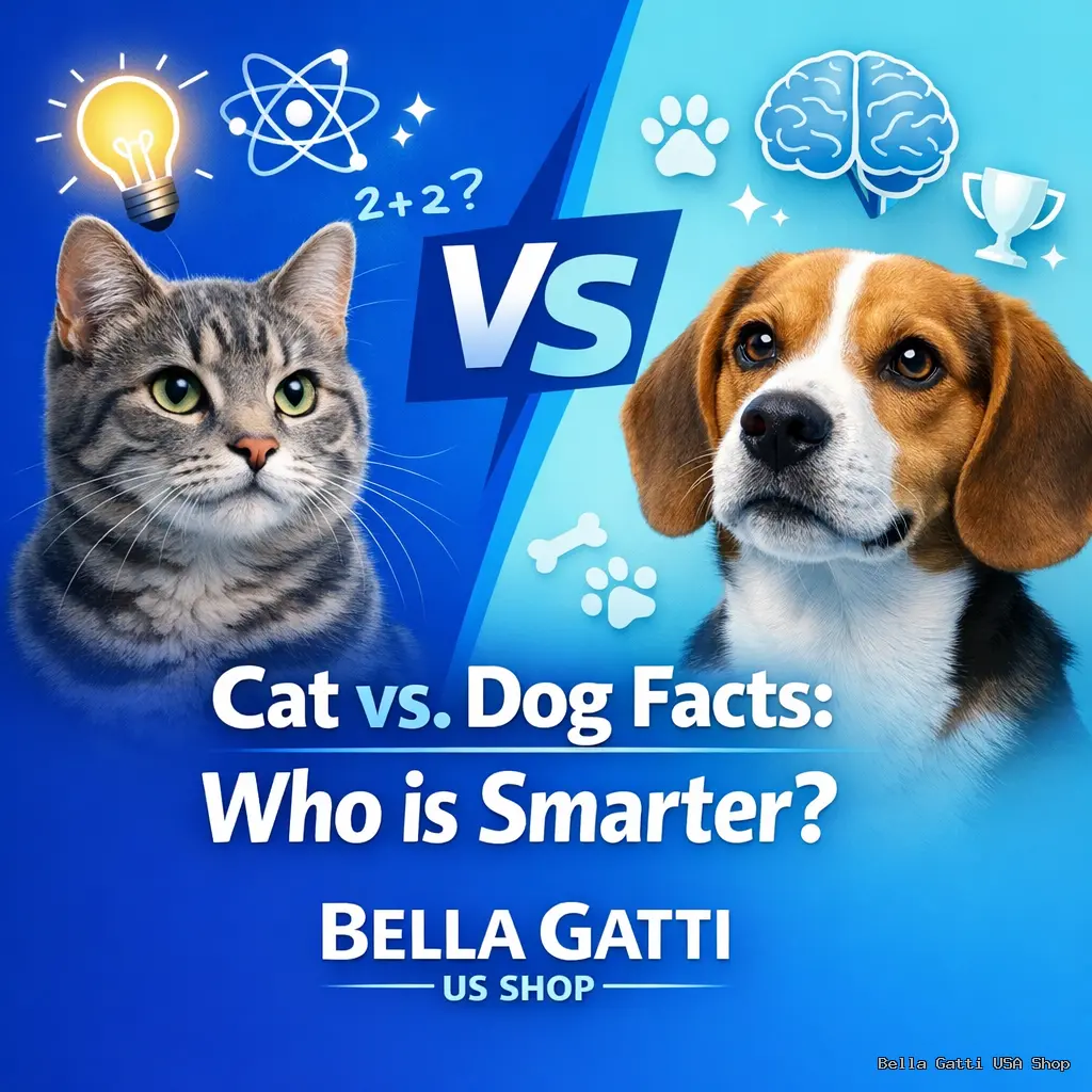 Cat vs. Dog: Intelligence comparison graphic.