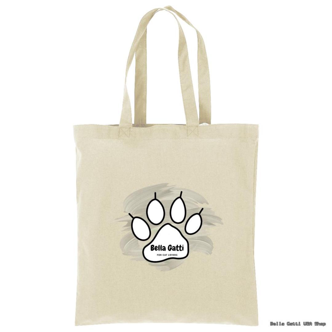 Bella Gatti US Shop tote bag with paw print design.