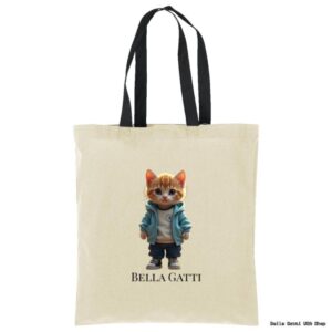 Bella Gatti US Shop tote bag with cute cat design.