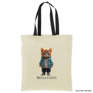 Bella Gatti US Shop tote bag with cute cat design.