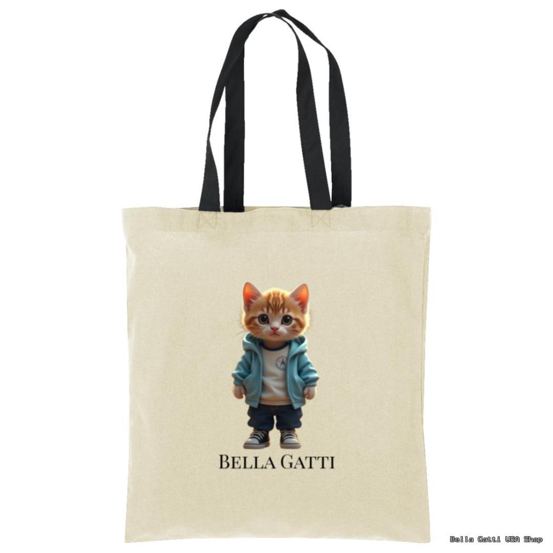 Bella Gatti US Shop tote bag with cute cat design.