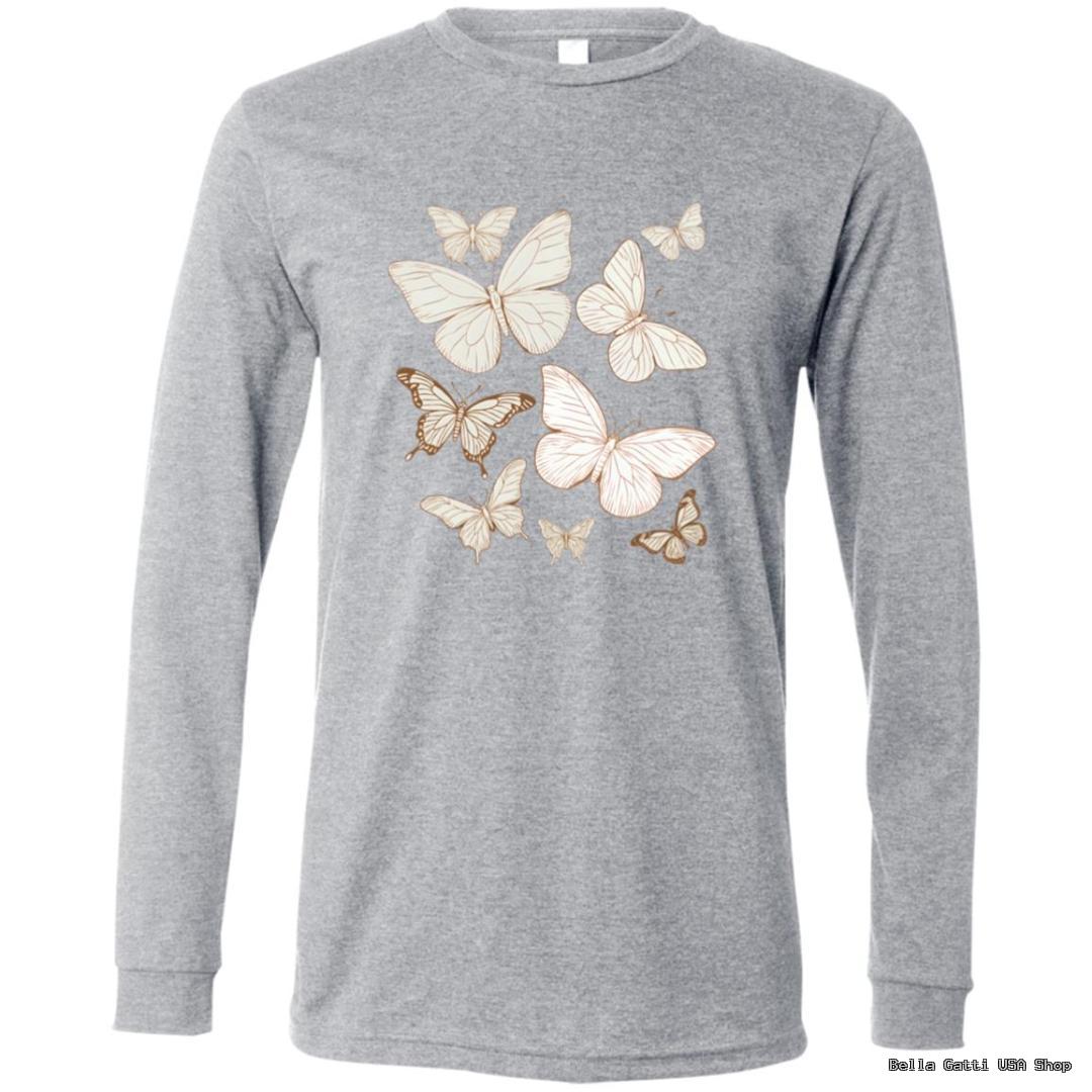 Bella Gatti US Shop gray shirt with butterfly design