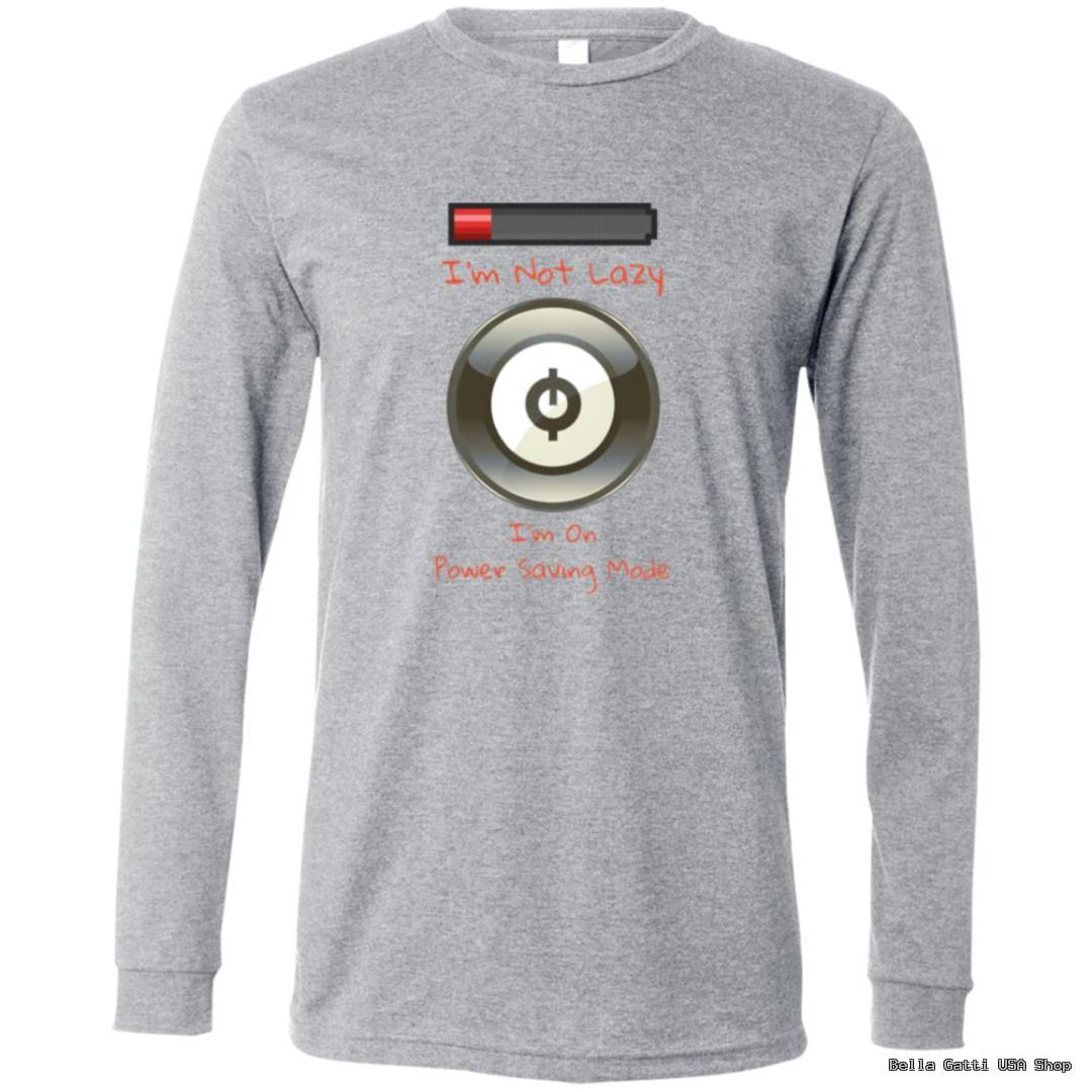 Gray shirt with humorous text and power icon