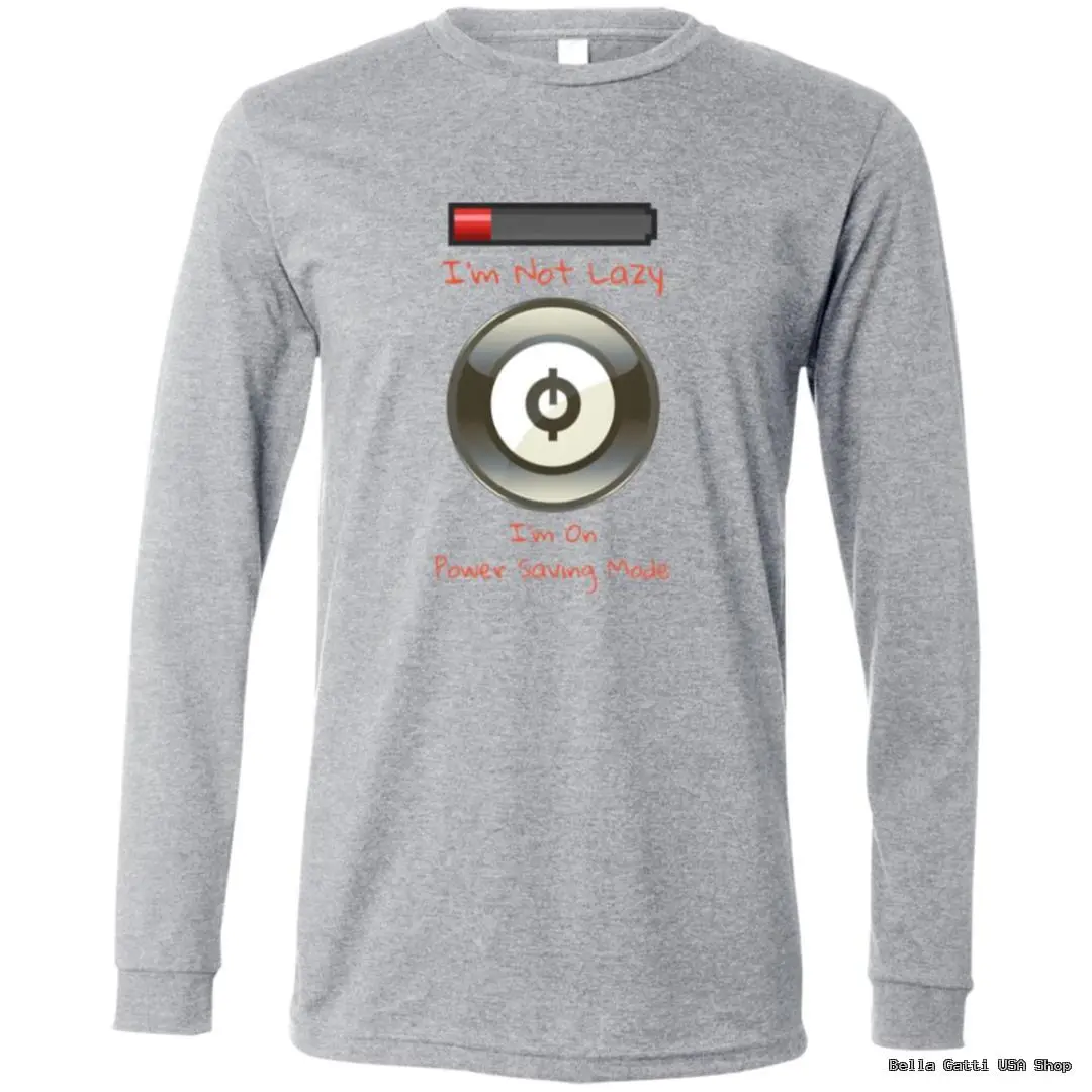 Gray shirt with humorous text and power icon