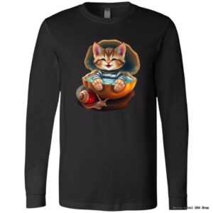Cute kitten in egg shirt design