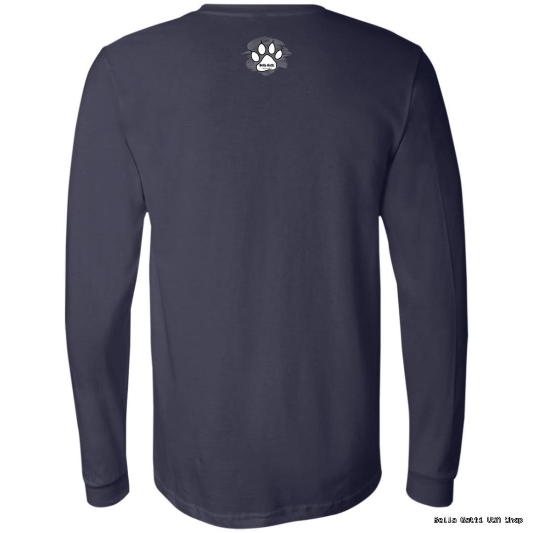 Navy long-sleeve shirt with paw print logo