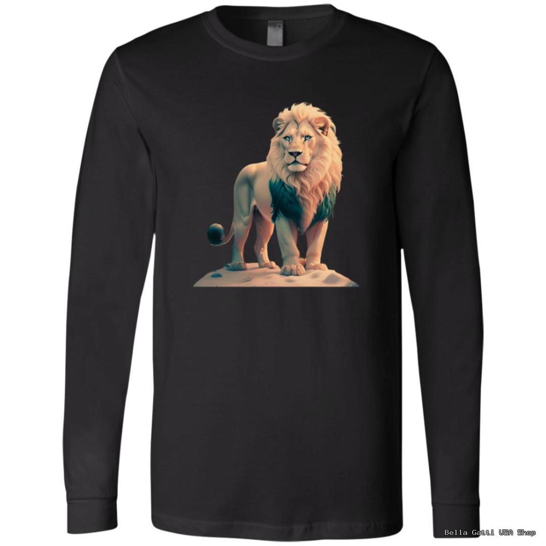 Black shirt with lion image
