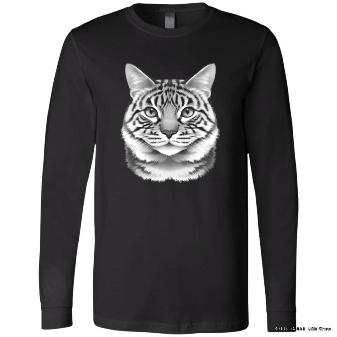 Black shirt with cat face design
