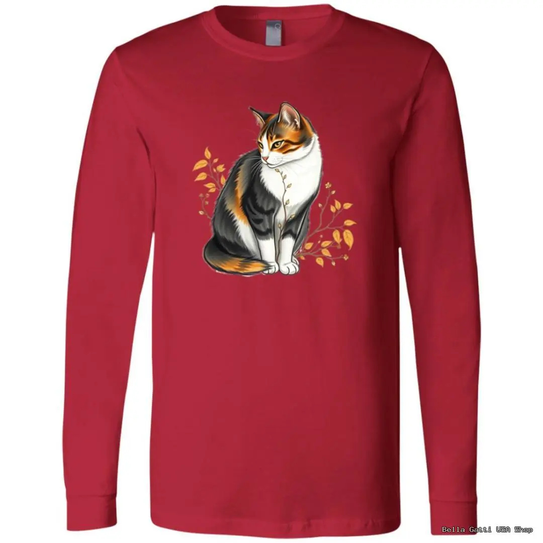 Red shirt with cat illustration design