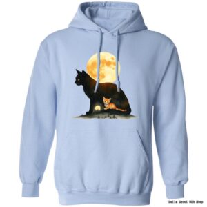 Hoodie with cat and moon design
