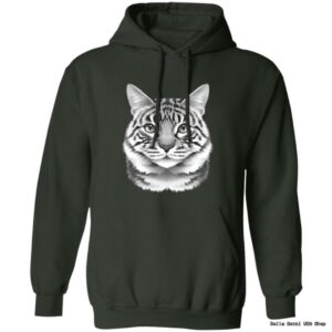 Hoodie with black and white tiger face design.