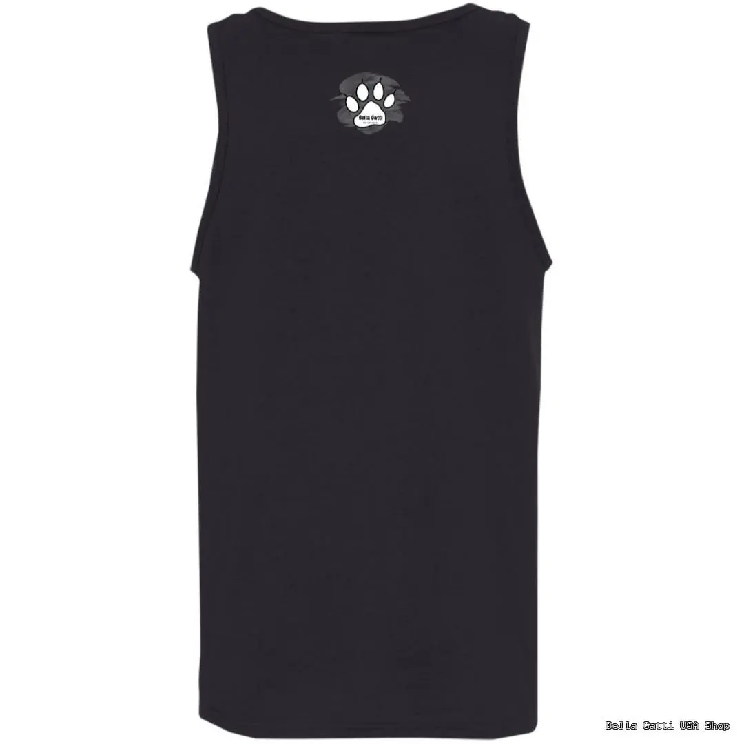 Black tank top with paw logo on back