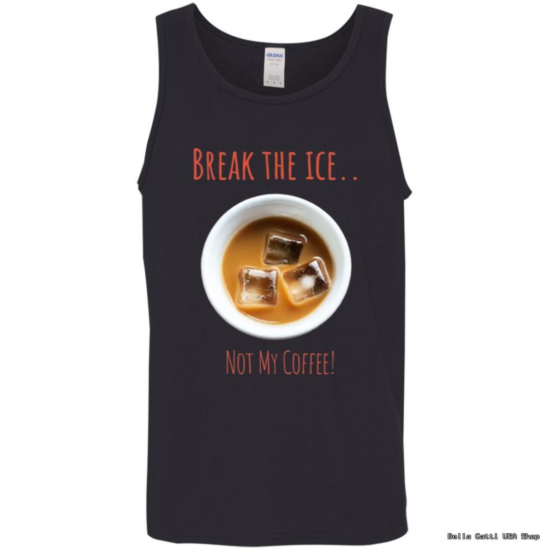 Tank top with coffee and ice cubes design