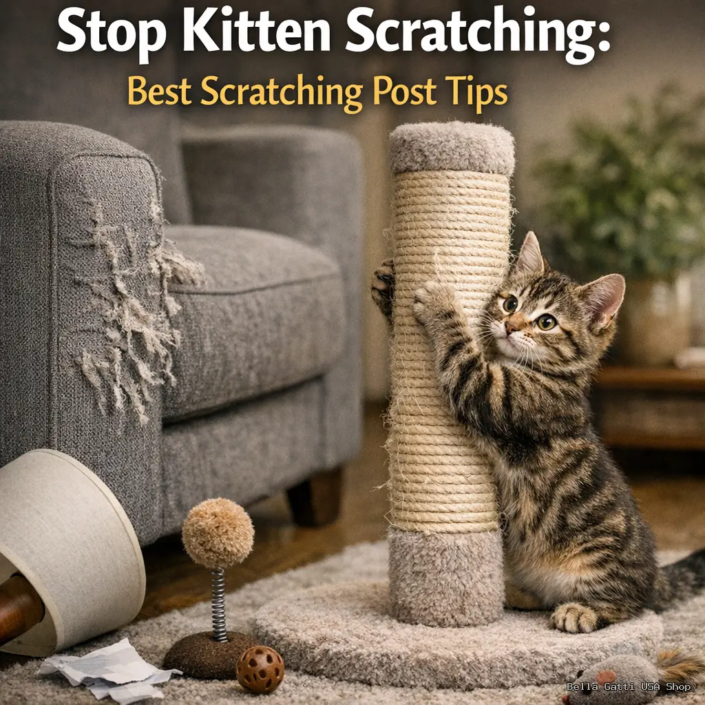 Kitten scratching post tips.
