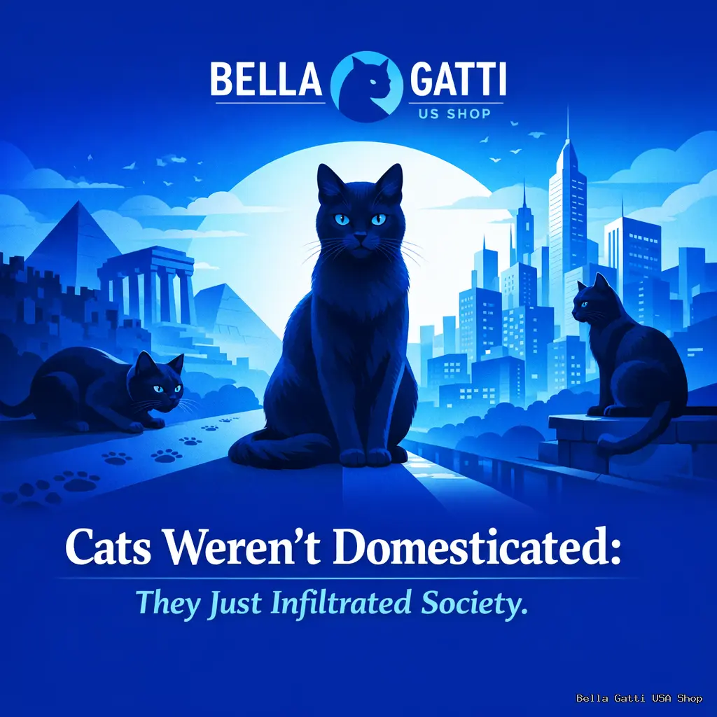 Cats among city and ancient architecture at night.