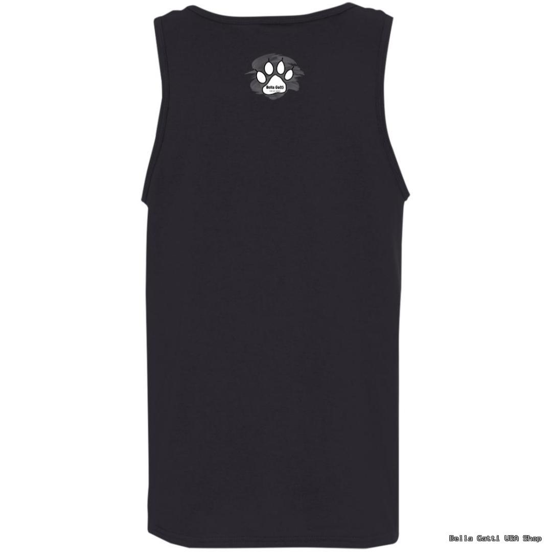Black tank top with paw print design
