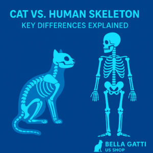 Cat and human skeleton comparison graphic