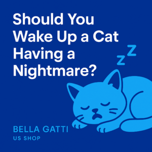 Sleeping cat illustration with nightmare question text